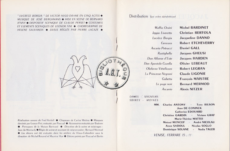 Les programmes de Théatre de l\